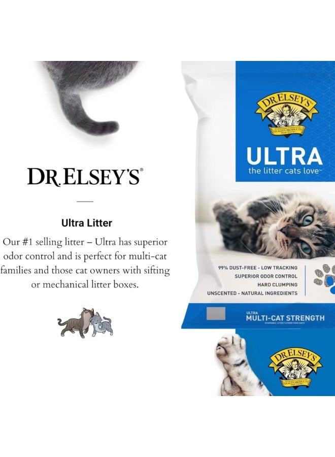 دي آر. إلسي رمل القطط الطيني المتكتل فائق النعومة من دكتور إلسي، منتج متعدد القطط - الأحجام: أكياس بوزن 18 رطلاً و 40 رطلاً. - Image 4